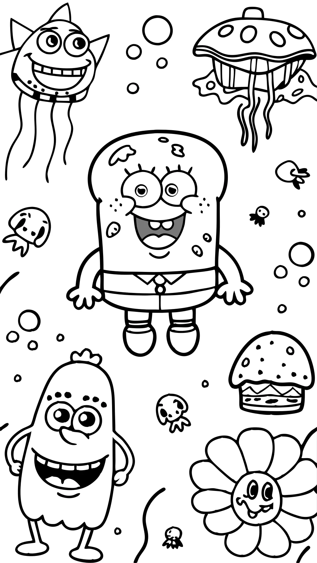 Páginas para colorear de Bob Esponja PDF